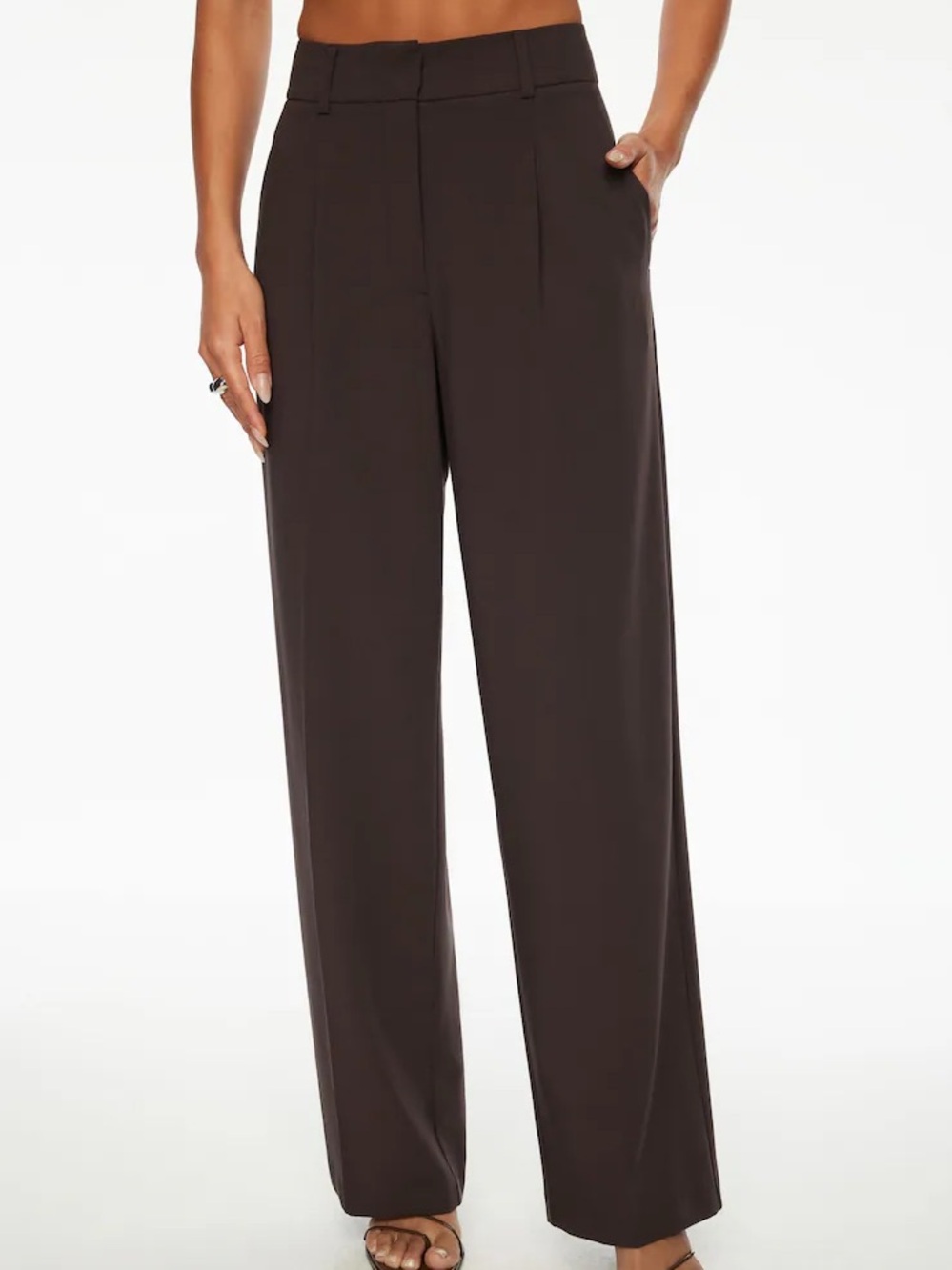 Pleated Straight Pants